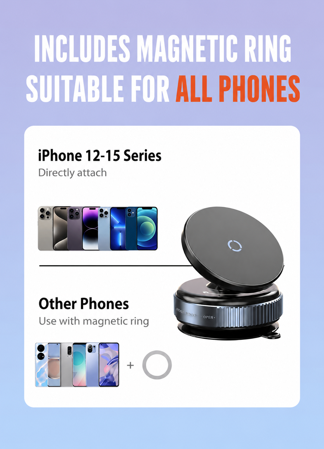Magnetic Wireless Car Charger Mount